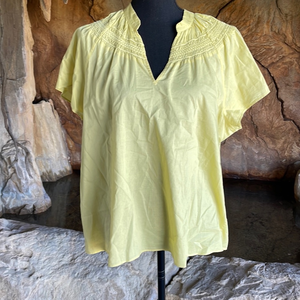 J. Jill lemon yellow, cotton top size Xlarge